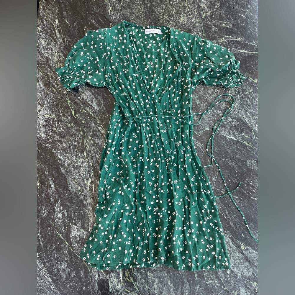 Faithfull the Brand Emerald Floral Dress